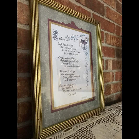 Rare Vintage Carousel Horse Prayer Collector Wall Picture - Picture 4 of 7